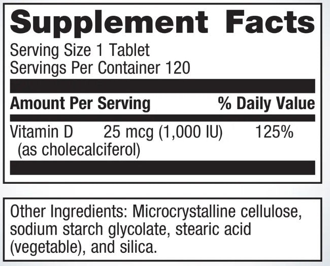 Metagenics D3 1000 120 Tablets