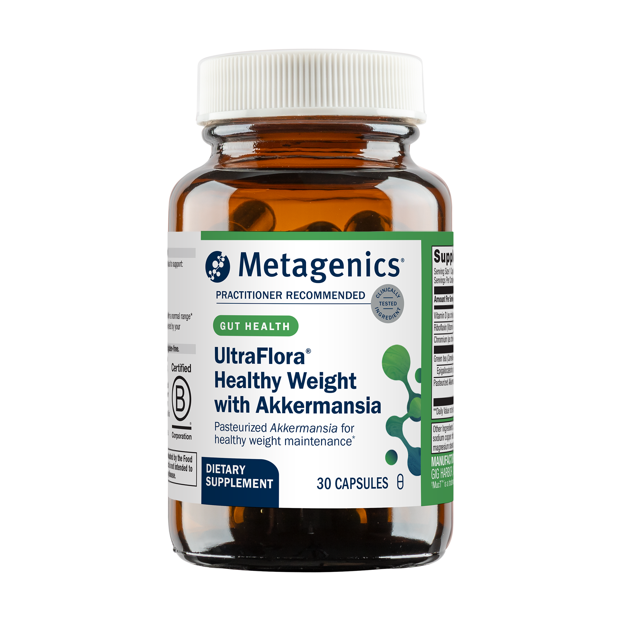 Metagenics UltraFlora Healthy Weight with Akkermansia 30 Tablets