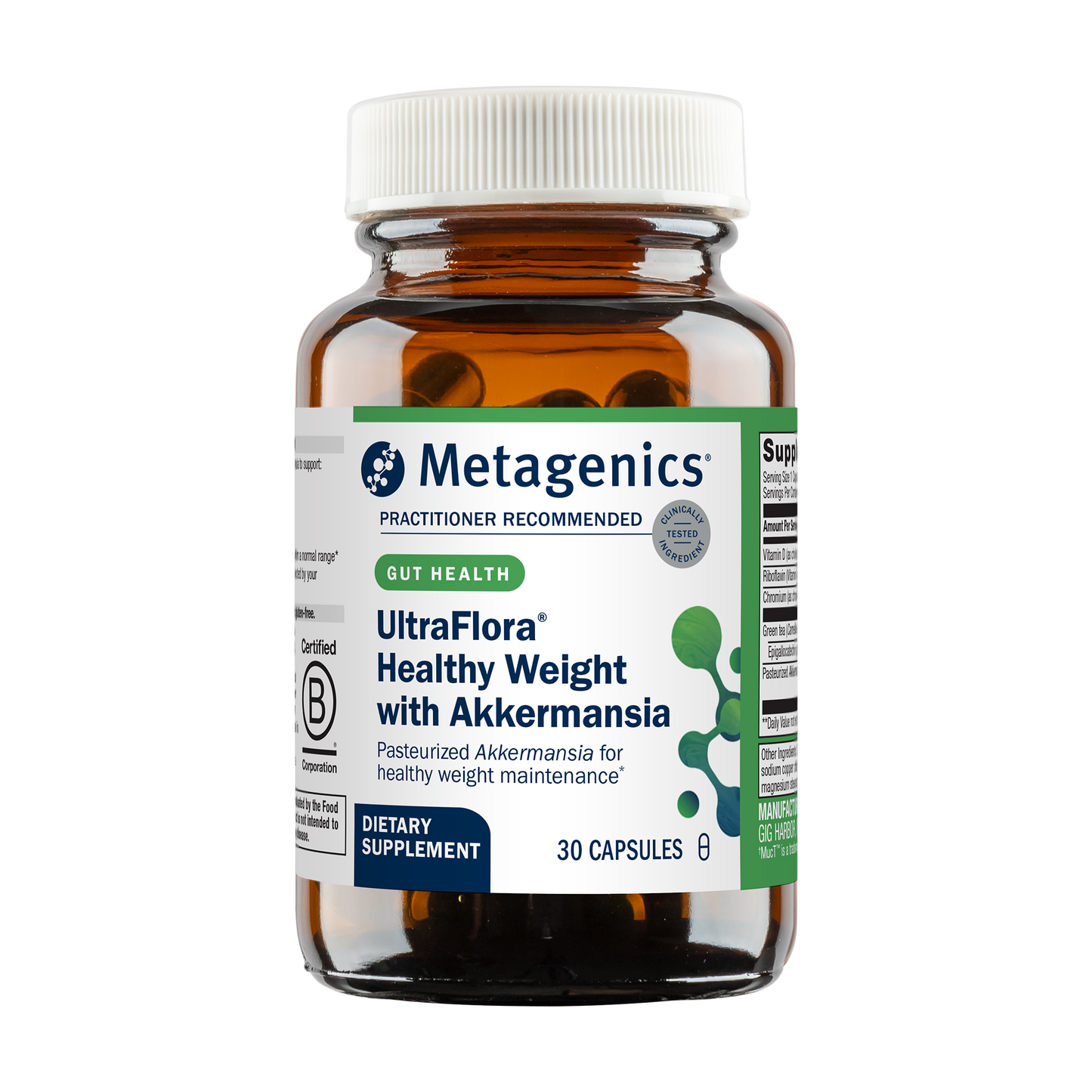 UltraFlora Healthy Weight with Akkermansia  30 Tablets - NEW LOOK-NEW NAME-SAME INGREDIENTS