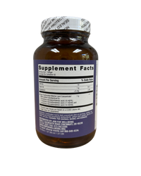 Supplement bottle with label on a white background