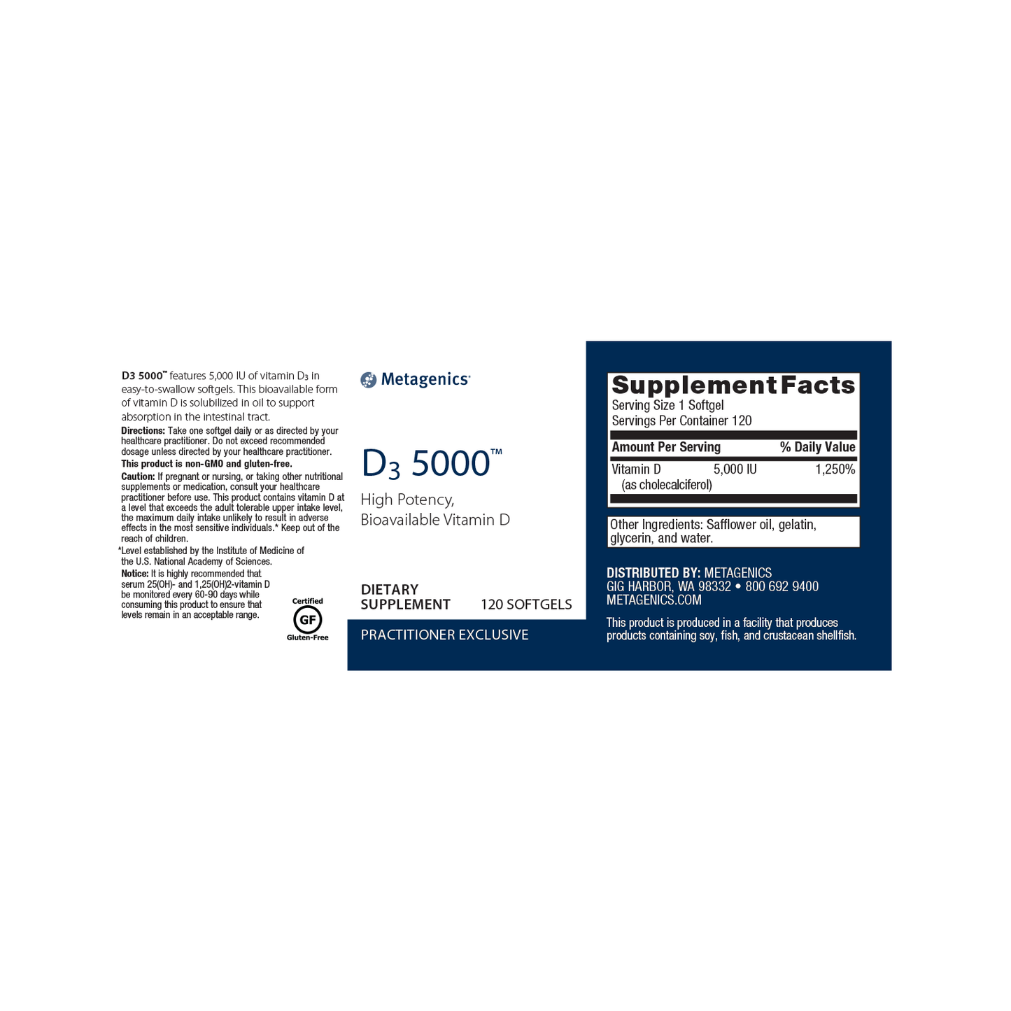 D3 5000 120 Softgels