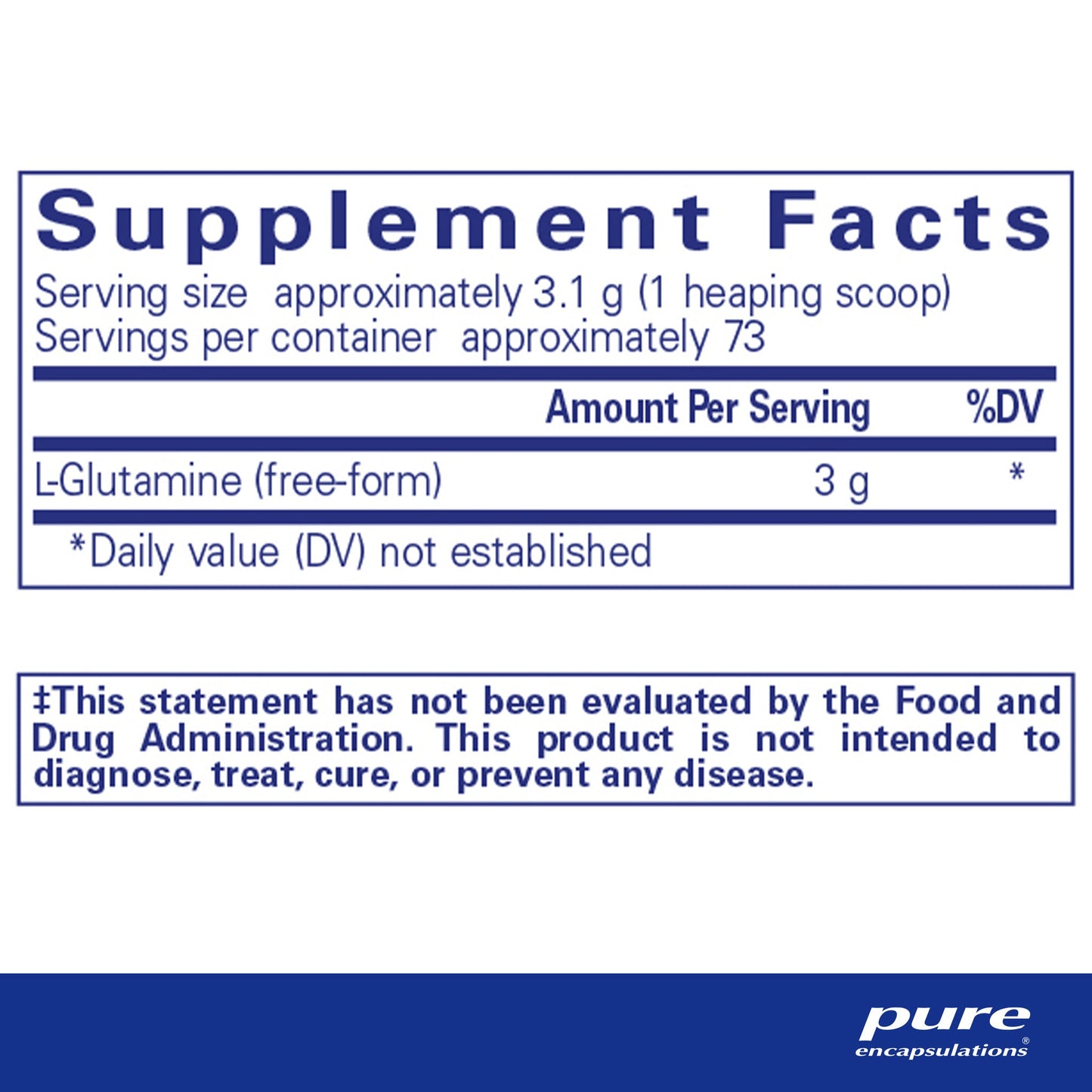 Pure Encapsulations L-Glutamine Powder