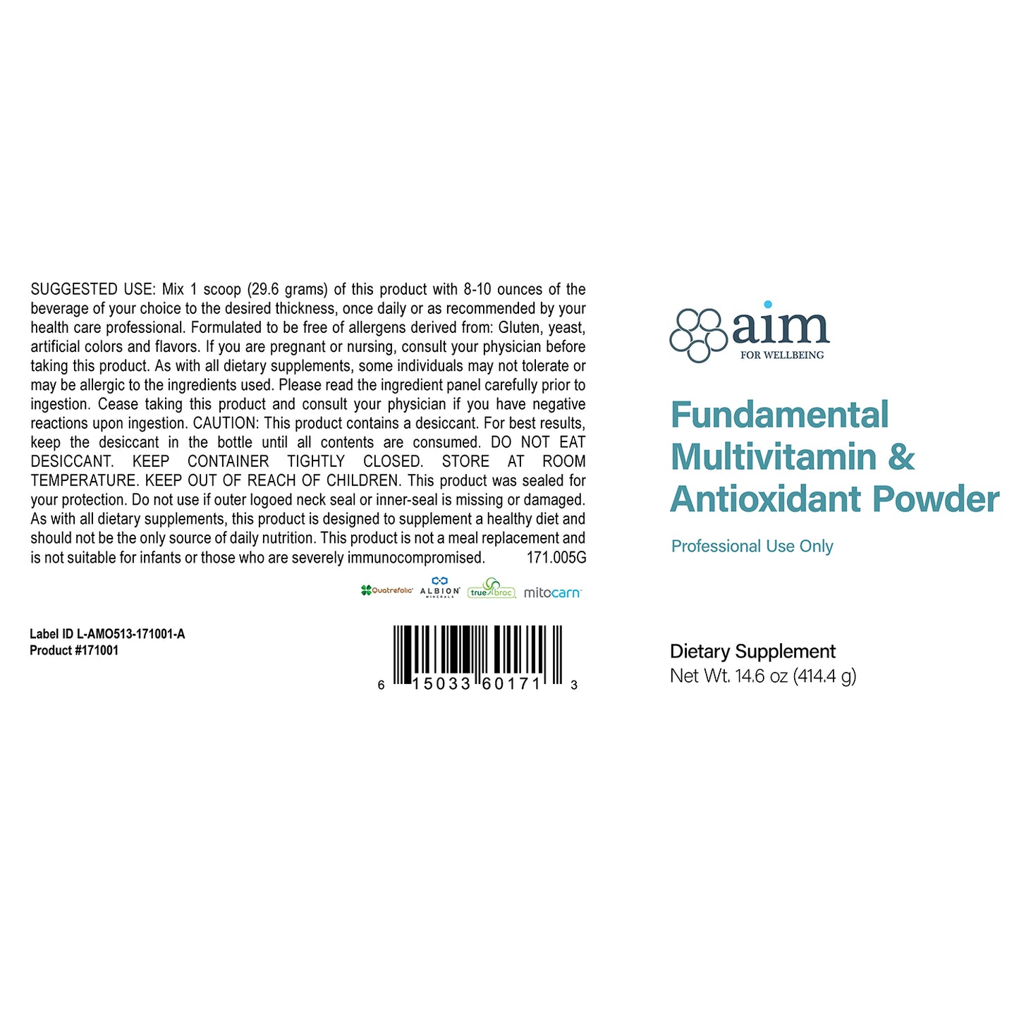 Fundamental Multivitamin & Antioxidant Powder