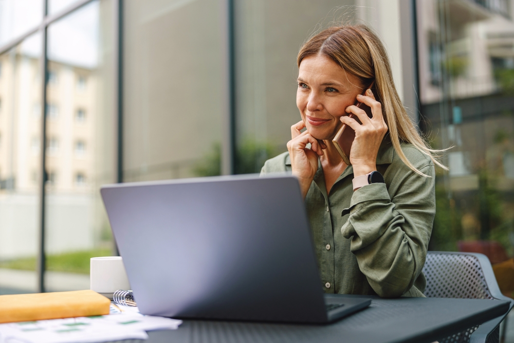 Woman on phone